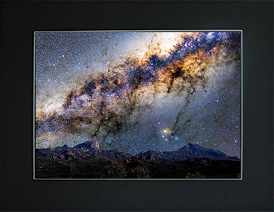 Volcanic Mountain Landscape backdropped by our Galaxy